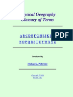 Physical Geography. Glossary of Terms