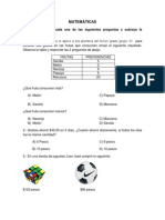 Matemáticas: Instrucciones: Lee Cada Una de Las Siguientes Preguntas y Subraya La Respuesta Correcta