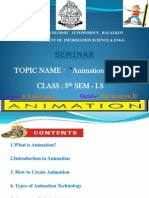 Seminar: Topic Name Animation Tech Class: 5 Sem - I.S