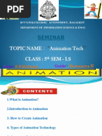 Seminar: Topic Name Animation Tech Class: 5 Sem - I.S