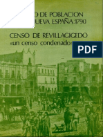 Primer Censo de Población de la Nueva España 1790 Censo de Revilagigedo I