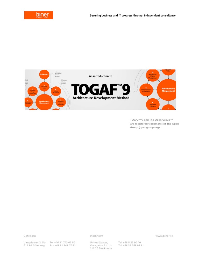 Togaf 9 Adm Introduction - Eng | Enterprise Architecture ...