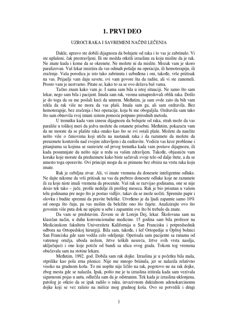 Uzroci Raka I Savremeni Nacini Lecenja | PDF