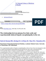 The Relationship Between Plasma Free Fatty Acids and Experimentally Induced Hepatic Encephalopathy in The Rat