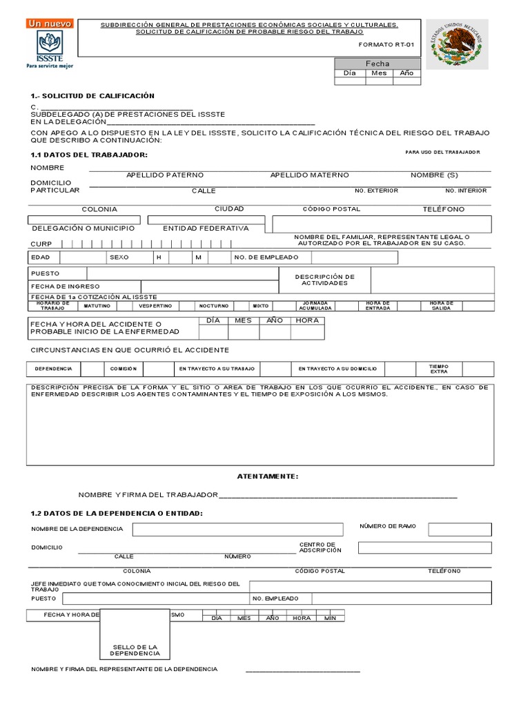 Formatos Nuevos Del ISSSTE (Word)