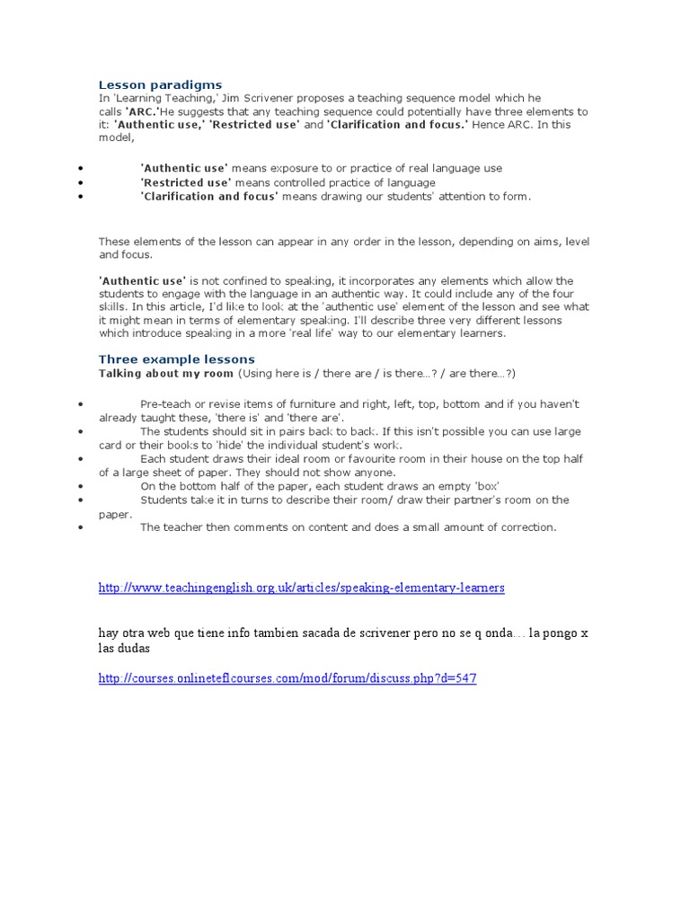 Effective ARC Model for Teaching Speaking | PDF