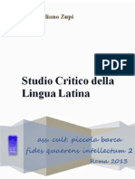 Studio Critico Della Lingua Latina