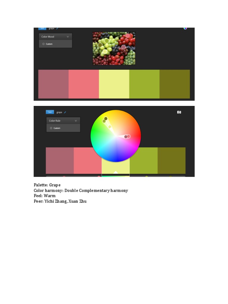 Grape Color Harmony Guide | PDF