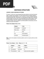 Download sentence patterns by Chan Hua Chien SN201335361 doc pdf