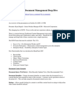 SharePoint 2010 Document Management Deep Dive