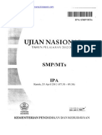 Naskah Soal UN IPA SMP 2013 Paket 1 (Asli Gelap)