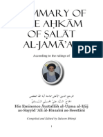 Summary of The Rulings of Salat Al-Jamaat - Ayatullah A. Sistani