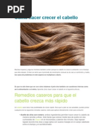 Cómo Hacer Crecer El Cabello