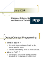 01 - Introduction To Object Oriented Programming