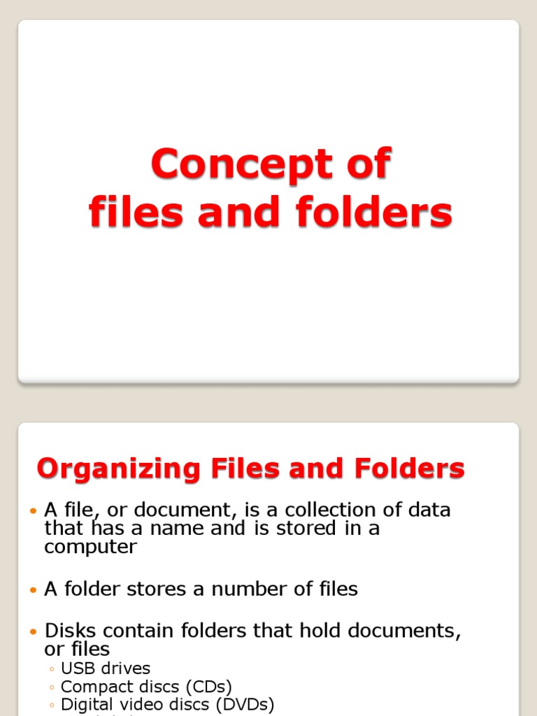 Organizing Files and Folders in Windows | PDF | Directory (Computing ...