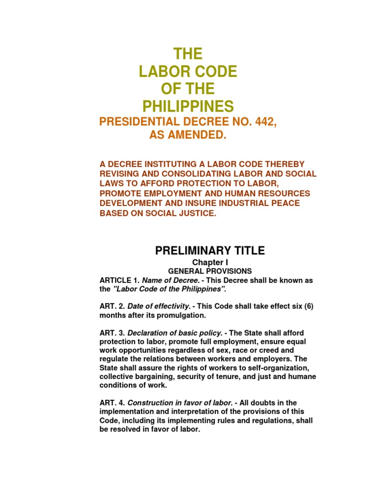 Labor Codal - Book One | PDF | Employment | Labour Law