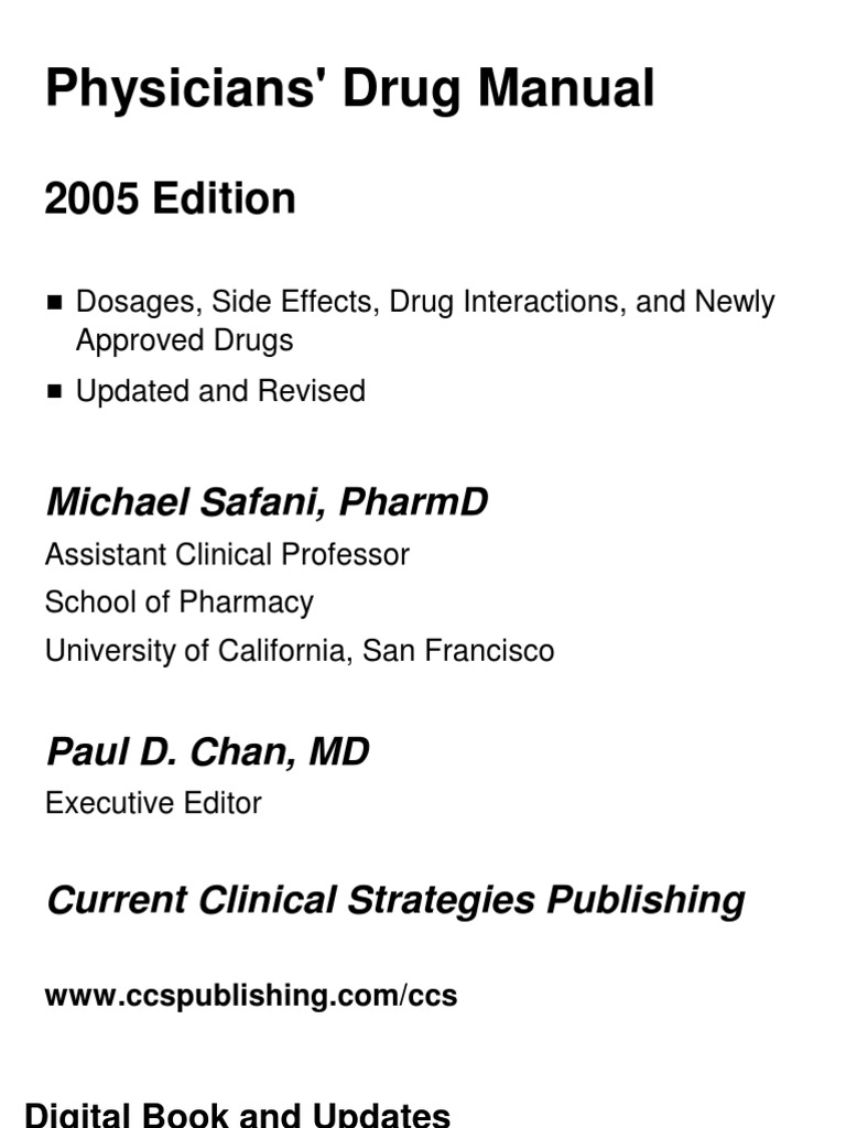 Physicians' Drug Manual | PDF | Drugs | Medical Treatments