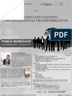 Managing and Leading Organizational Transformation: Public Workshop