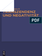 Rentsch Thomas, Transzendenz Und Negativität Religionsphilosophische Und Asthetische Studien 2010