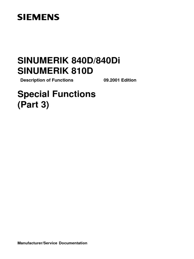 Special Functions 840D 840di 810D | PDF | Cartesian