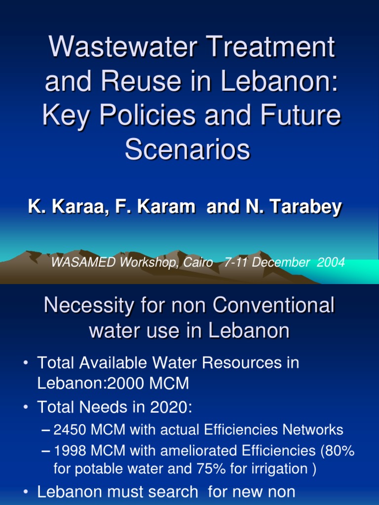 Lebanon Water Resources Reclaimed Water