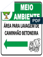 Placa - Meio Ambiente - Caminhão Betoneira