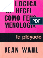 Jean Wahl La Logica de Hegel Como Fenomenologia