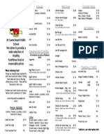 Menu- Canteen Menu 2013