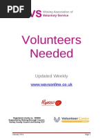 January Volunteers Needed