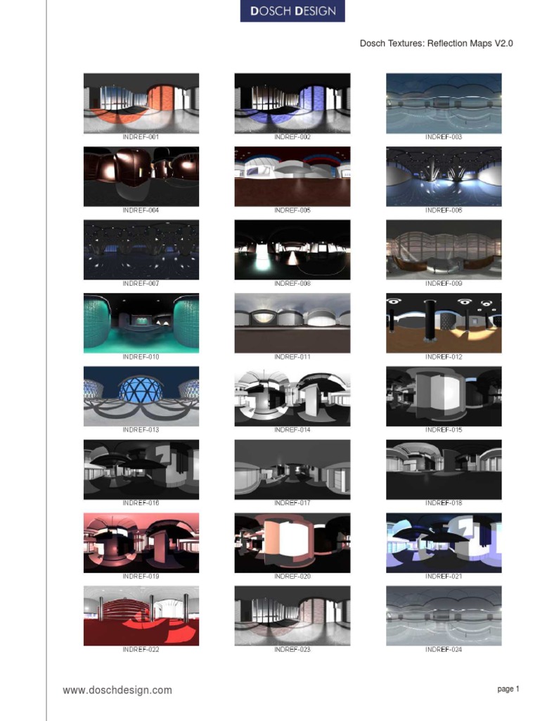 Dosch Reflection Maps V2.0 Overview | PDF