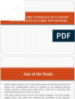 A Study On The Coverage of Climate Change