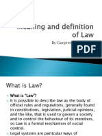 Meaning and Definition of Law
