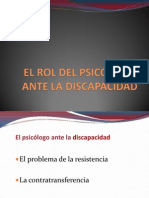 El Rol Del Psicologo Ante La DISCAPACIDAD