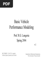 Basic Vehicle Performance Modeling