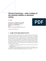 Teaching Math - Joy of Lecturing - Wu - 1999