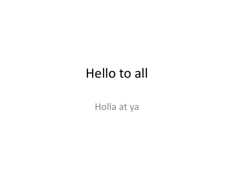 Hello Man | PDF