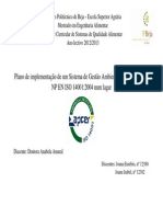 Plano de Implementação Da NP EN ISO 14001 (2004) PDF