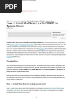 How To Install ModSecurity With OWASP On Apache Server - ServerMom