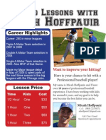 Micah Hoffpauir Hitting Lesson Flyer