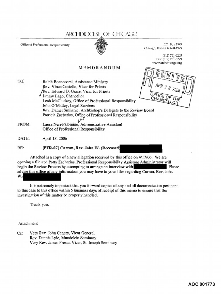 Clergy Misconduct Allegations | PDF | The Reverend | Chancellor