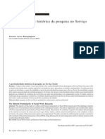 A Particularidade Histórica Da Pesquisa No Serviço Social