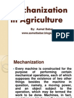 Mechanization in Agriculture: By: Asmat Babar