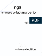 Berio, Luciano - Folksongs (Full Score)