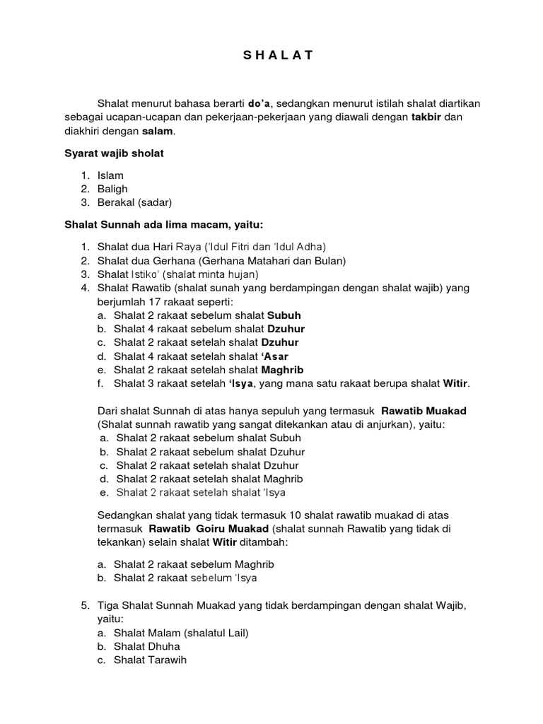 Rukun Shalat Pdf