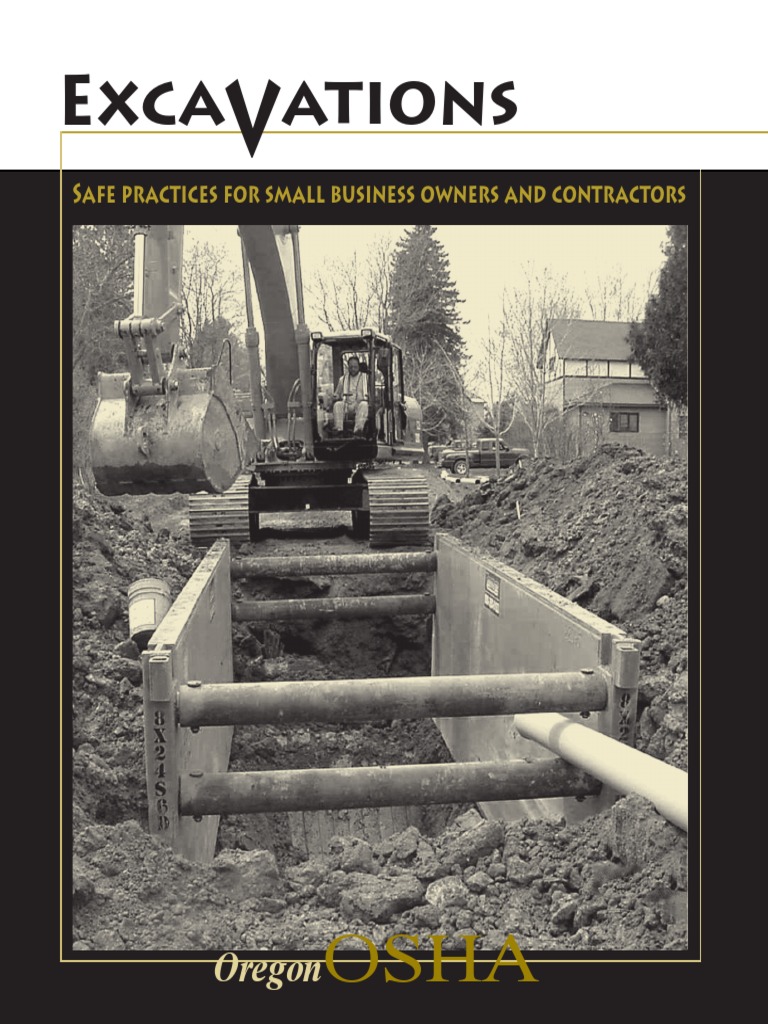 Excavation Manual PDF Occupational Safety And Health Administration