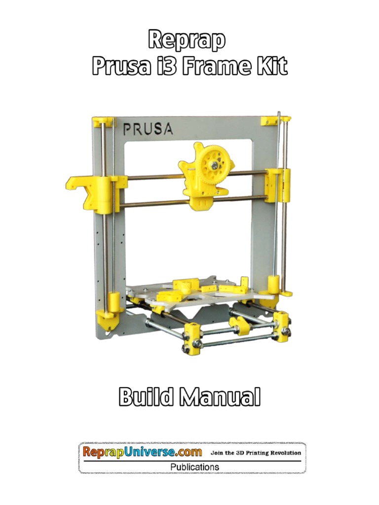 Prusa i3 Frame Build Manual | PDF | Nut (Hardware) | Screw