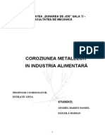 Coroziunea Metalelor in Industria Alimentara