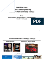 PCAM Lectures Science and Engineering of Electrochemical Energy Storage
