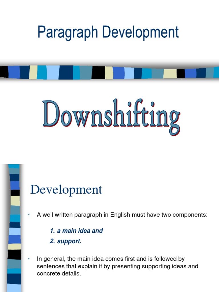 Understanding Downshifting in Writing | PDF | Paragraph | Cognition