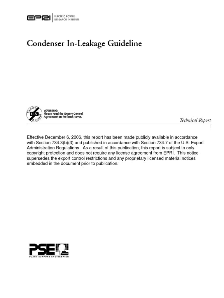 Condenser Air InLeakage PDF PDF Heat Exchanger Steam